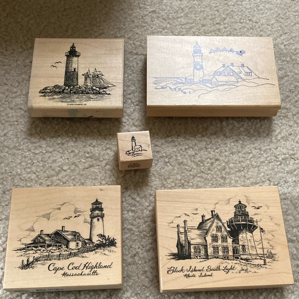 Wooden Lighthouse Stamp Set